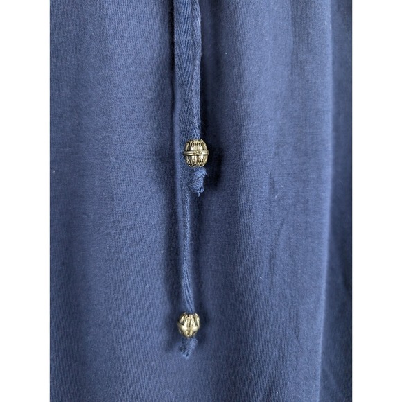 Susan Graver Navy Blue Skirt Drawstring Pockets L Athleisure Casual Boho Comfort - Picture 4 of 10